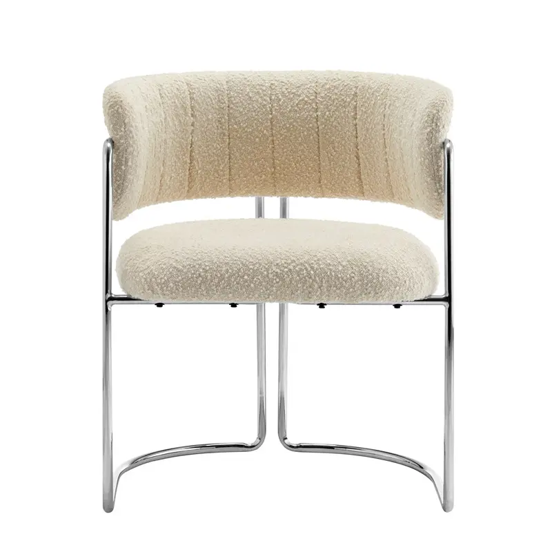Paddy Dining Chair Upholstered Back and Seat with Metal Legs Featured Image