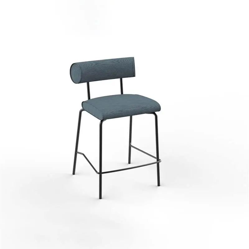 Di Bar Stool Modern Bar Chairs with Upholstered Barstools with Metal Footrest Comfortable Island Chairs for Kitchen Counter/Home Bar/Dining Room Featured Image