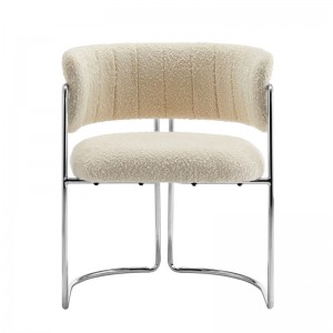 Paddy Dining Chair Upholstered Back and Seat with Metal Legs