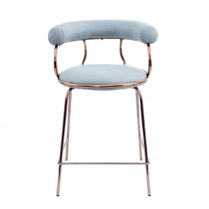 Mimi Counter Chair Upholstered Seat with Metal Frame.