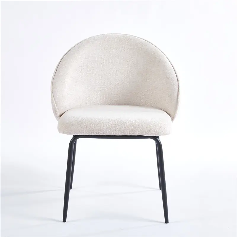 Barbara Dining Chair Upholstered Seat with KD Metal Frame. Featured Image