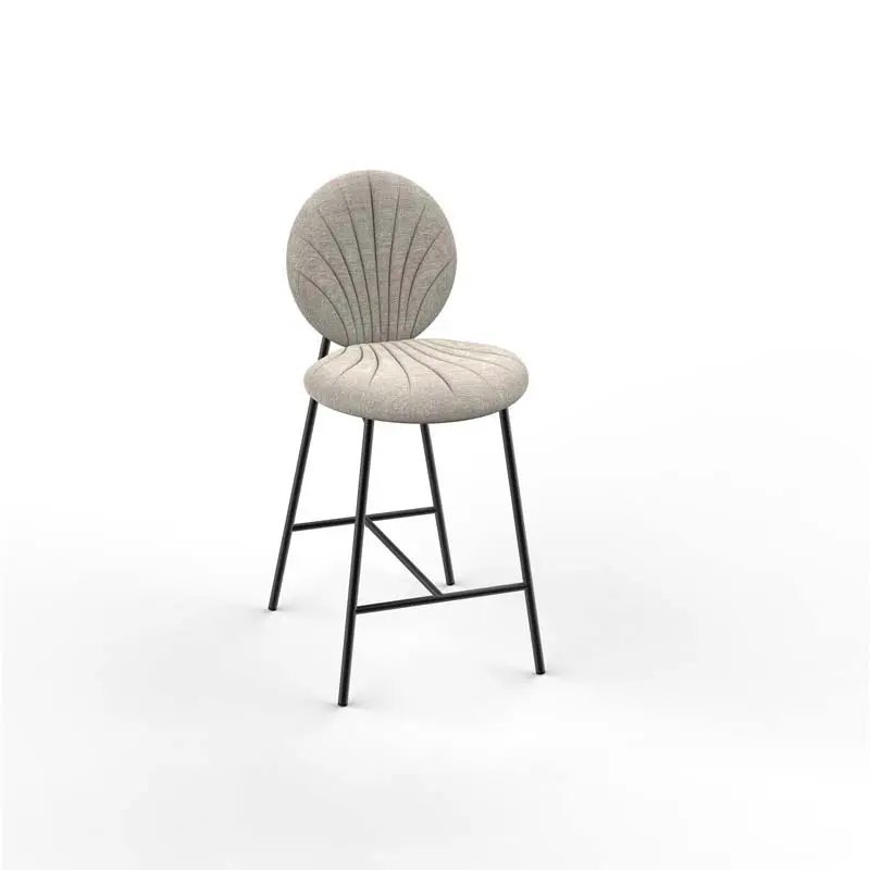Cleo Counter Height Bar Stools Upholstered with Backs and Metal Legs Featured Image