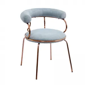 Mimi Dining Chair Upholstered Seat with Metal Frame.