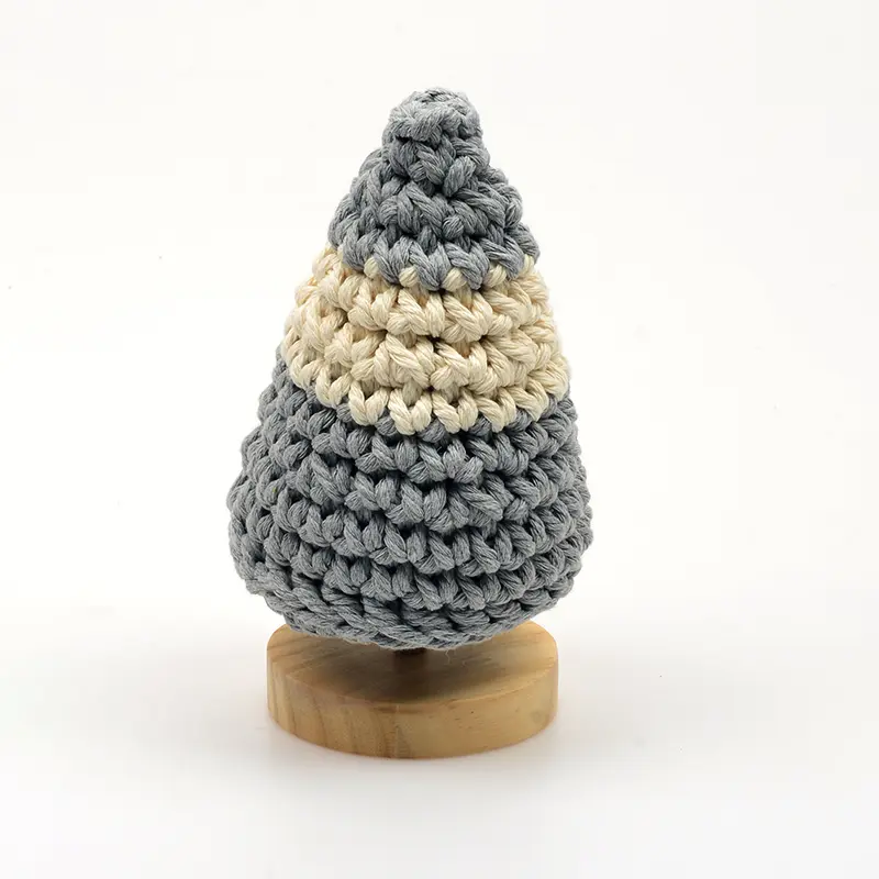 Abril Chrismas Woven Tree In Pine Solid Wood Holder Featured Image